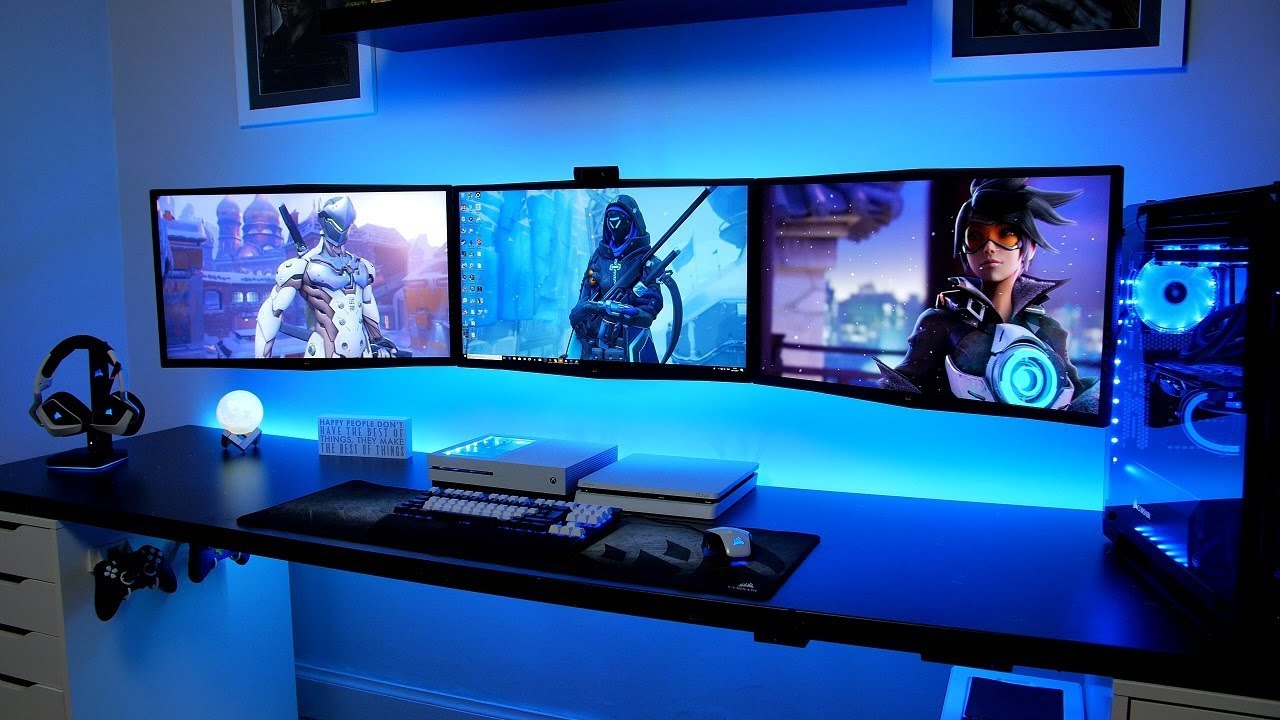setup pc gaming 3 monitor